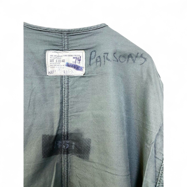 Pilot Coverall CWU-23/P - US Air Force Military Surplus - Unisex - White/Sage Green - Like new