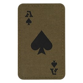 PATCH CARTE AS DE PICA - LASER CUT - CORDURA - VERDE RANGER/NEGRU - M-TAC