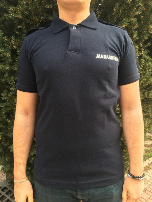 Tricou Polo Bleumarin Jandarmeria cu emblema