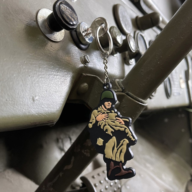 3D PVC KEYCHAIN - WWII PARATROOPER