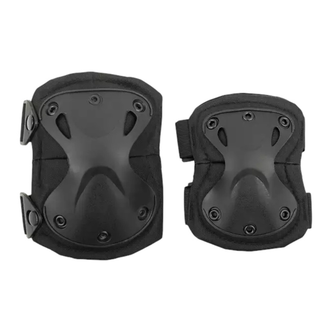 SET KNEE/ELBOW PROTECTORS - 4 PCS - BLACK - PJ