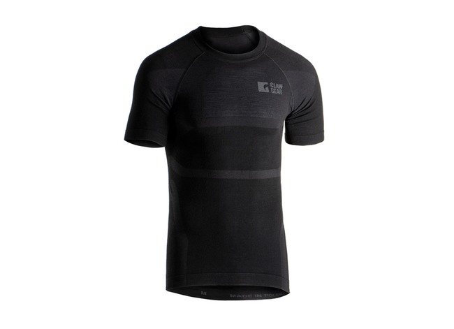MERINO SHORT SLEEVE SEAMLESS SHIRT - BLACK