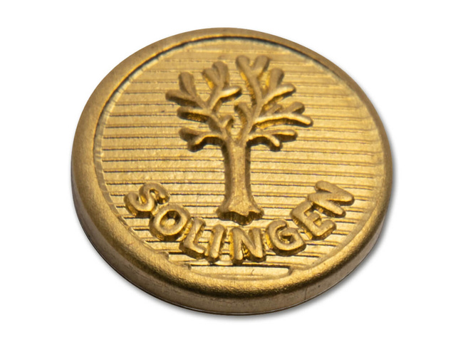 Set emblema aurie - 9 mm - Boker - 145 de ani - Cu laveta din microfibra