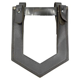 HUSA DE PROTECTIE DIN PIELE PENTRU LOPATA PLIABILA - SURPLUS MILITAR ARMATA GERMANIEI DE EST NVA - GRI - UZATA