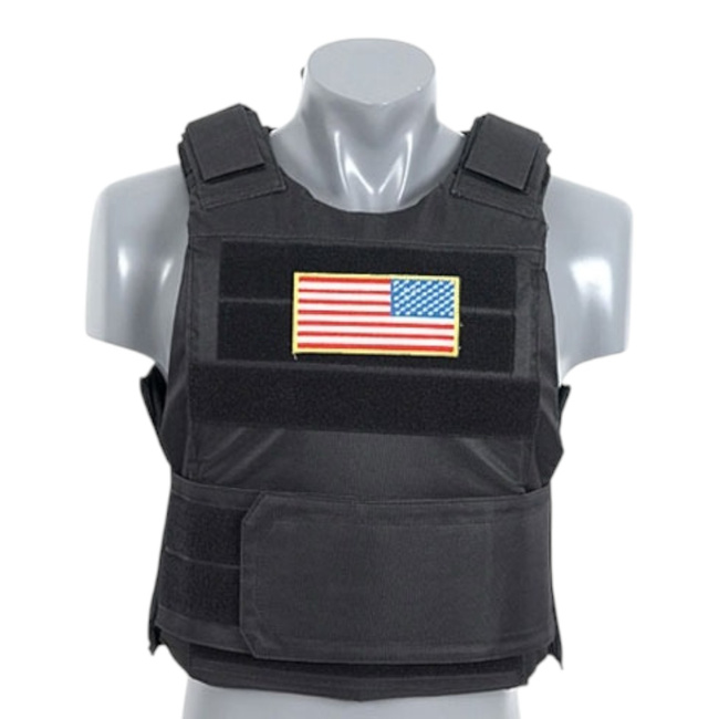 Vesta tactica standard cu insertii balistice soft dummy - Delta Soft Body Armor - Negru - 8FIELDS
