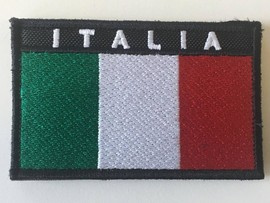 EMBLEMA BRODATA CU VELCRO - 8 x 5 CM - STEAGUL ITALIEI