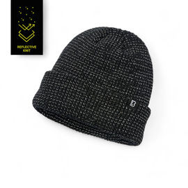 Knitted Beanie with Reflective Yarn - Black - Brandit