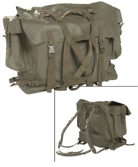 Rubber Rucksack M90 - Military surplus from the Swiss Army - Used
