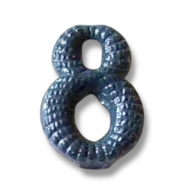 Metallic number - 8 - Dark Blue - Hungarian Army Military Surplus - Like New