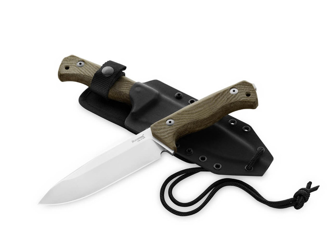 CUTIT CU LAMA FIXA - LIONSTEEL T6 MICARTA - VERDE