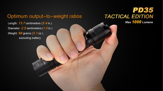 Lanterna Fenix PD35 - Tactical, impermeabila