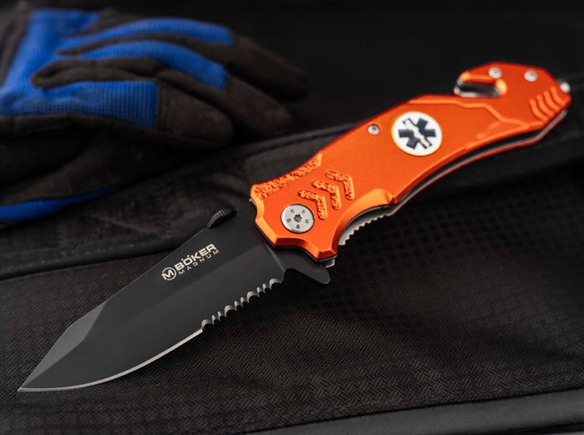 KNIFE WITH ASSISTED OPENER EMS RESCUE - MAGNUM BY BOKER