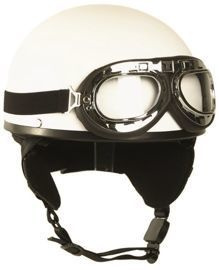 Casca moto Half Shell, Alb