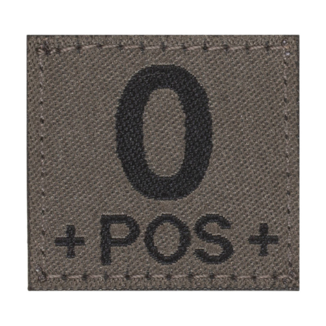 PATCH GRUPA SANGUINA - 0 POS - RAL7013 - CLAWGEAR
