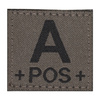 BLOOD GROUP PATCH - A POS - RAL7013 - CLAWGEAR