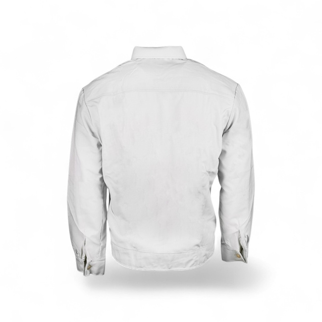 Camasa de serviciu cu doua buzunare si maneca lunga - Surplus Militar Marina Germana de Est - Volksmarine der NVA - Alba - Ca Noua