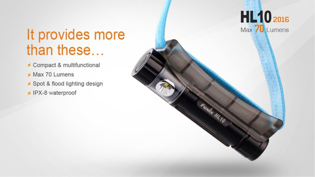 Flashlight Fenix HL10, water resistant