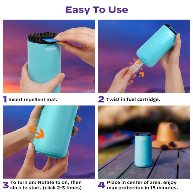 PORTABLE ANTI-MOSQUITO DEVICE - MRPSB HALO MINI PATIO SHIELD - BLUE -THERMACELL