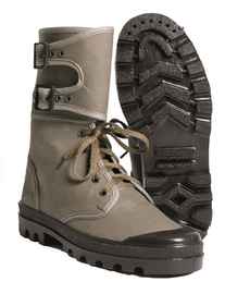 Bocanci French Commando din canvas, cu catarame, OD