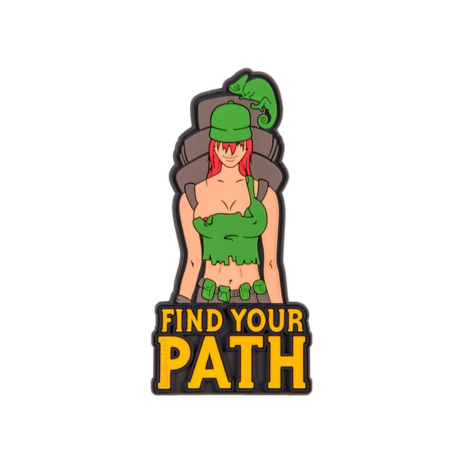 "FIND YOUR PATH" PATCH - PVC - OLIVE GREEN