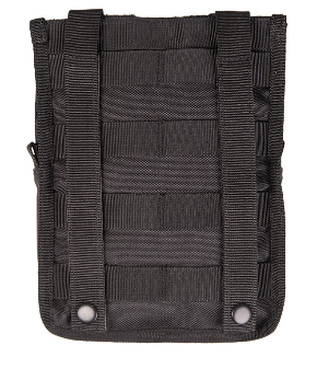 BLACK LASER CUT BELT POUCH LARGE