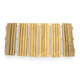 Roll-Up Wooden Mat - Rustic - Swiss Army Military Surplus - 80 x 160 cm - Used