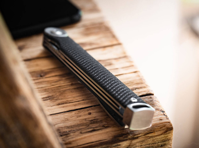 CUTIT DE BUZUNAR CU MANER DIN G10 - "KAIZEN" - Böker® Plus - NEGRU