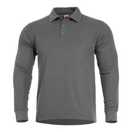 BLUZA POLO CU MANECA LUNGA - "ANIKETOS" - PENTAGON® - GRI LUP