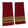 PAIR OF RANKS - OFFICERS, INFANTRY, MUSIC - CAPTAIN WITHOUT INSIGNIA, RED - ROMANIAN ARMY MILITARY SURPLUS - IN GOOD CONDITION
