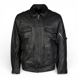 BGS LEATHER JACKET - MOD. I - BLACK - USED