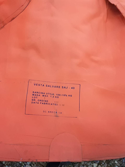 VESTA DE SALVARE SAJ - PORTOCALIE - SURPLUS MILITAR ARMATA ROMANA - DECO