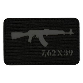 PATCH AKM 7,62 x 39 LASER CUT - NEGRU/GRI - M-TAC