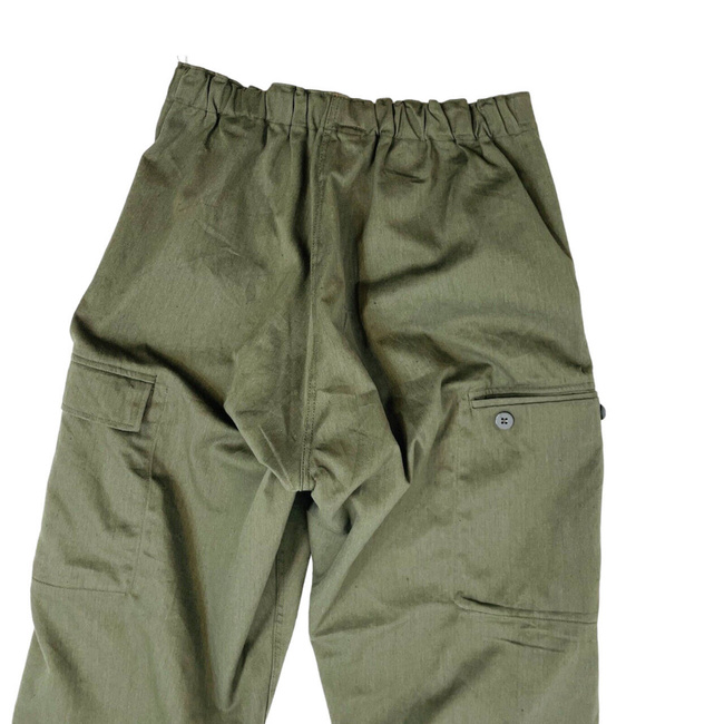 PANTALONI  VINTAGE DE LUCRU CARGO MDL M44 - ANII '80 - UNISEX - 27" - VERDE OD - SURPLUS MILITAR ARMATA GERMANA