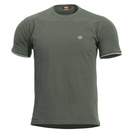 TRICOU - "LEVANTES CREWNECK STRIPES" - PENTAGON® - VERDE CAMO