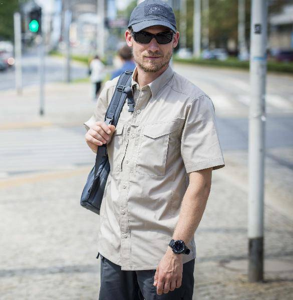 CAMASA CU MANECA SCURTA - DEFENDER MK2 - POLIBUMBAC RIPSTOP - Helikon-Tex - PINE GREEN 