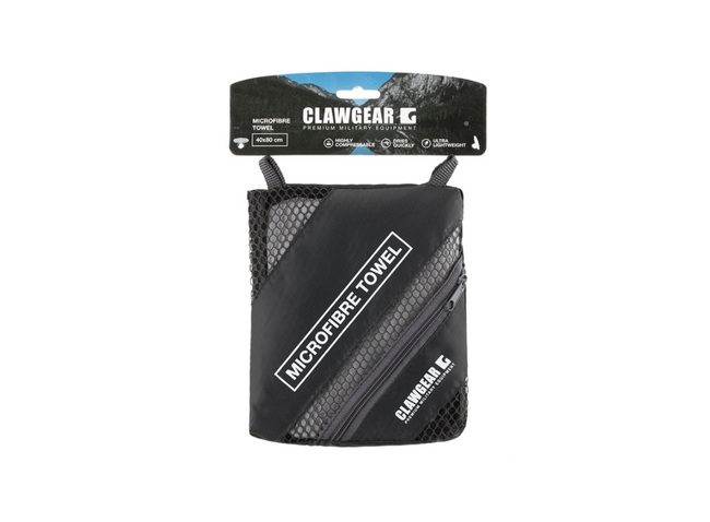 Prosop din microfibra, gri - 40x80cm - CLAWGEAR