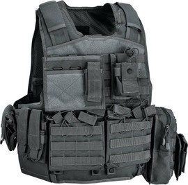 SET VESTA TACTICA PENTRU PLACI BALISTICE - DEFCON 5 - NEGRU
