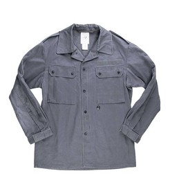 FIELD SHIRT - GREY - GERMAN MILITARY SURPLUS - USED