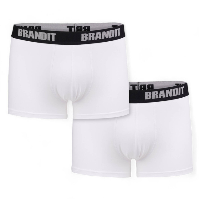 BOXERI CU LOGO - ALBI - BRANDIT (2/PACK)