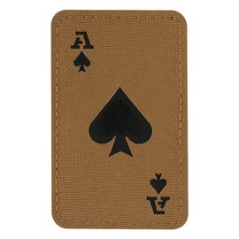 PATCH CARTE AS DE PICA - LASER CUT - CORDURA - COYOTE/NEGRU - M-TAC