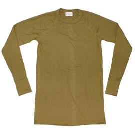 BLUZA DE CORP CU MÂNECĂ LUNGĂ - VERDE OD - SURPLUS MILITAR NEERLANDEZ - UZAT