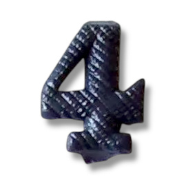 Numar metalic - 4 - Albastru Inchis - Surplus Militar Armata Ungariei - Ca nou