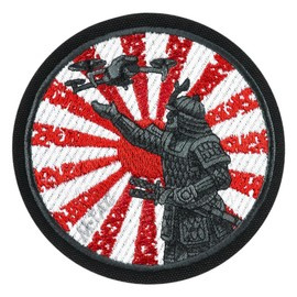 PATCH CALEA SAMURAIULUI (brodat) - CORDURA - NEGRU/ALB/ROSU - M-TAC