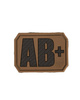 3D BLOOD TYPE PATCH - Mil-Tec - DARK COYOTE - AB POS