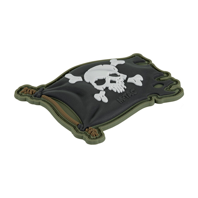 PATCH JOLLY ROGER PVC - OLIVE/BLACK - M-TAC
