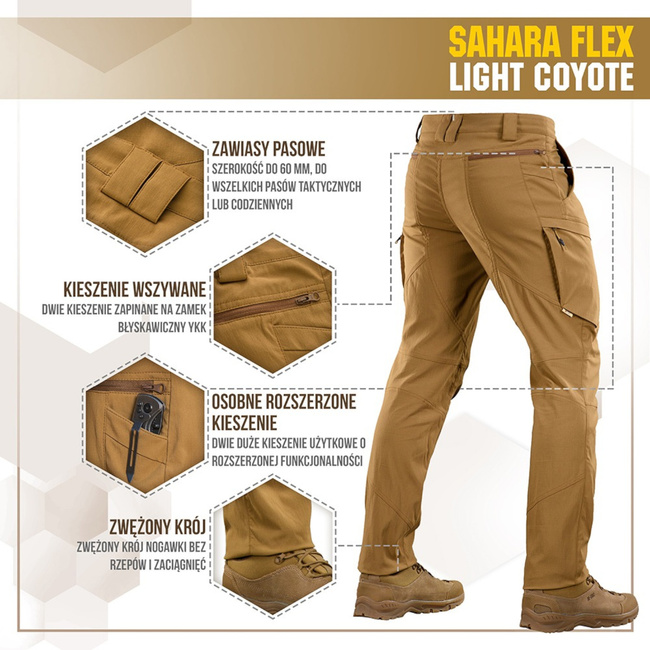 Sahara Flex Tactical Pants - Coyote - M-Tac