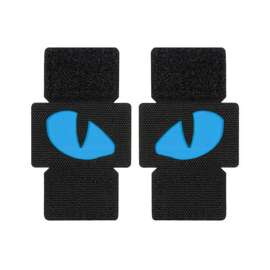 TIGER EYES LASER CUT PATCH (couple) - BLACK/BLUE - M-TAC