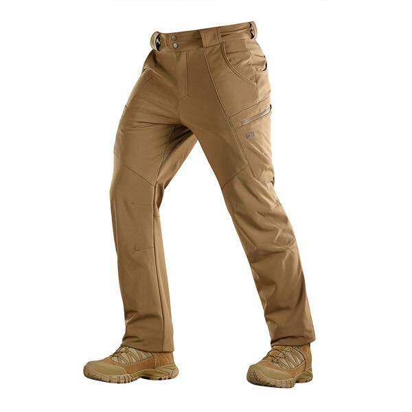 SOFTSHELL TACTICAL WINTER TROUSERS, COYOTE - M-TAC