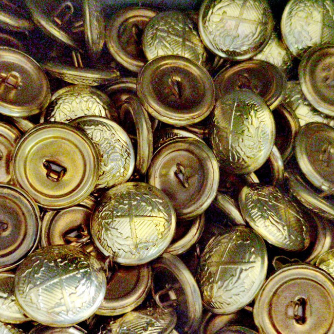 Nasturi metalici aurii - 1,4 cm (set 10 buc) - SURPLUS MILITAR ARMATA ROMANA - FORTE TERESTRE