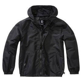 JACHETA DE VARA CU FERMOAR FRONTAL PENTRU COPII - WINDBREAKER - NEAGRA - BRANDIT